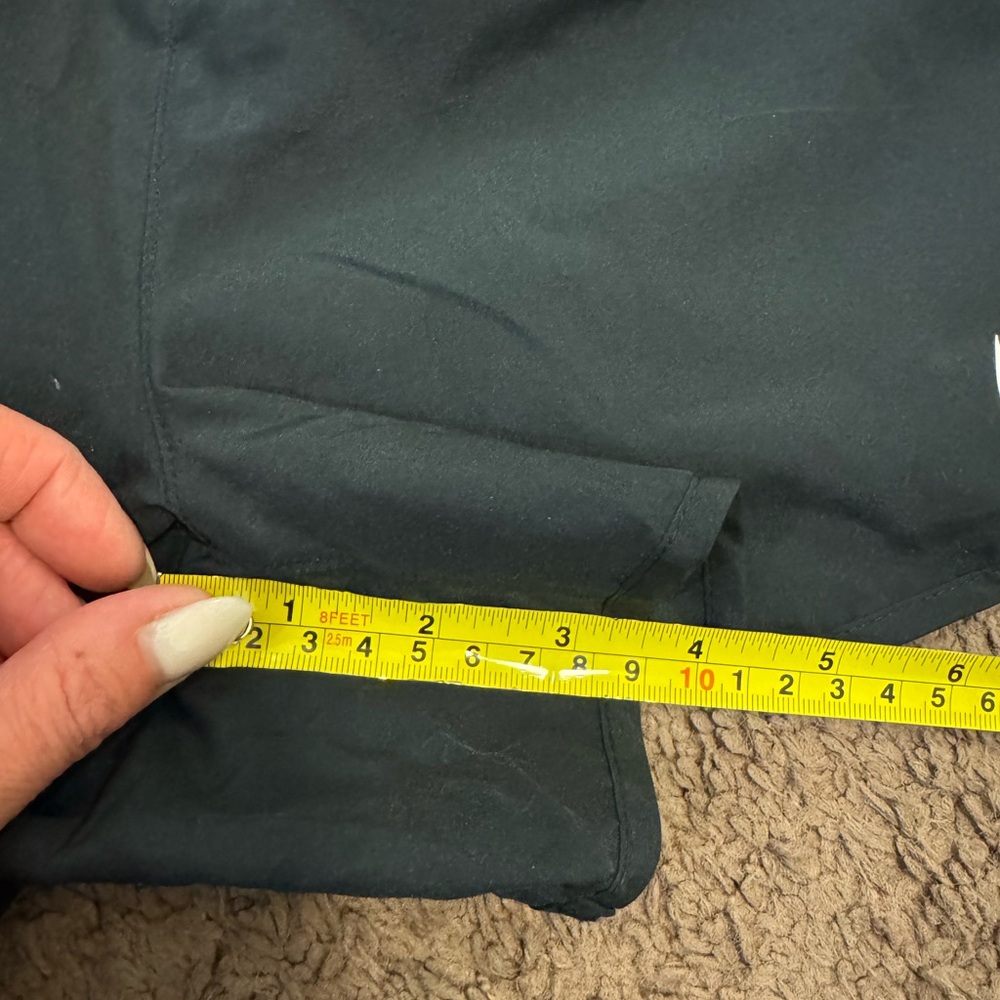 Nike Dri-Fit Black High Rise Mesh Lined Running Shorts Race Black White M - Picture 6 of 6